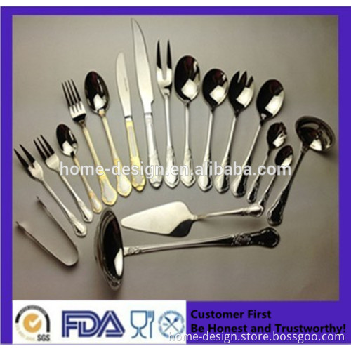 Arabic style 24/72/84/86/126 pcs wooden/leather case stainless steel cutlery set